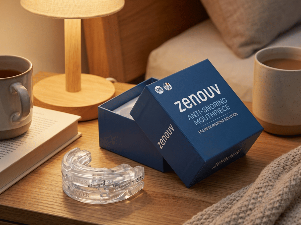 Zenouv on the nightstand — morning calm